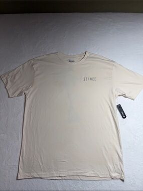 Stance Men's Light Cream Crew Neck Graphic Tee